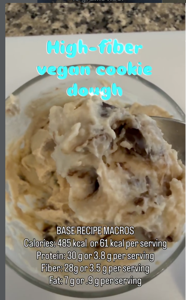 Vegan High-Fiber High-Protein Cookie Dough