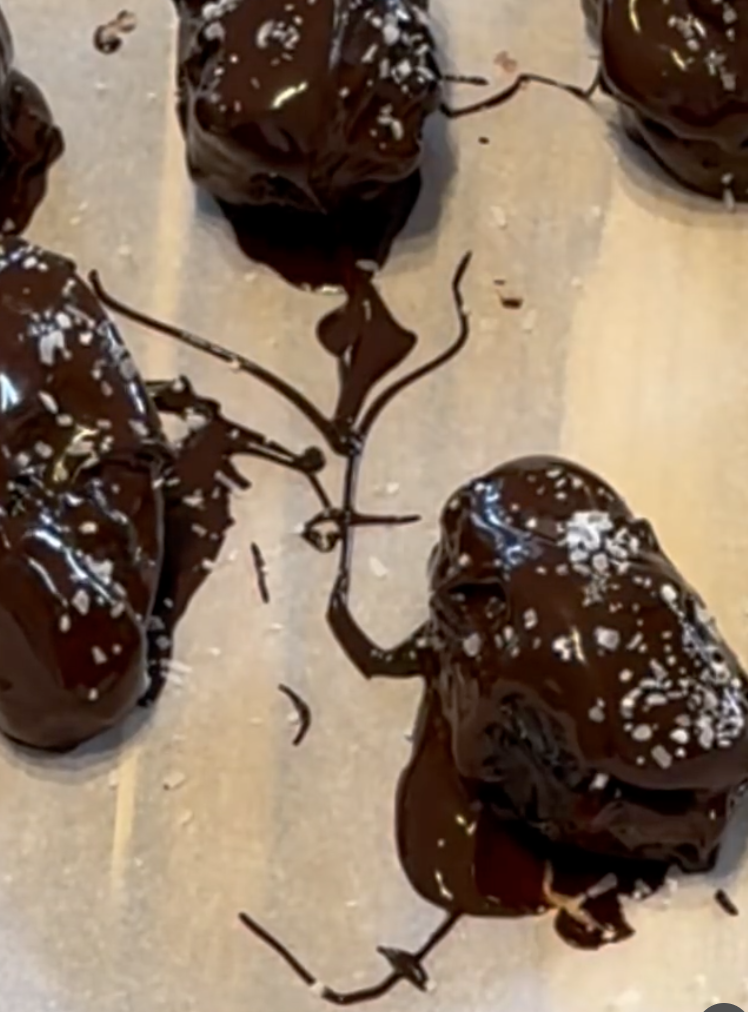 Vegan Chocolate-Covered Raspberry Filled Dates