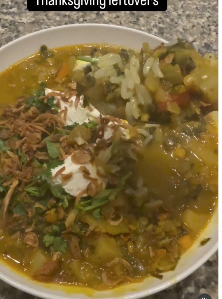 Vegan Lentil Curry from Thanksgiving Leftovers